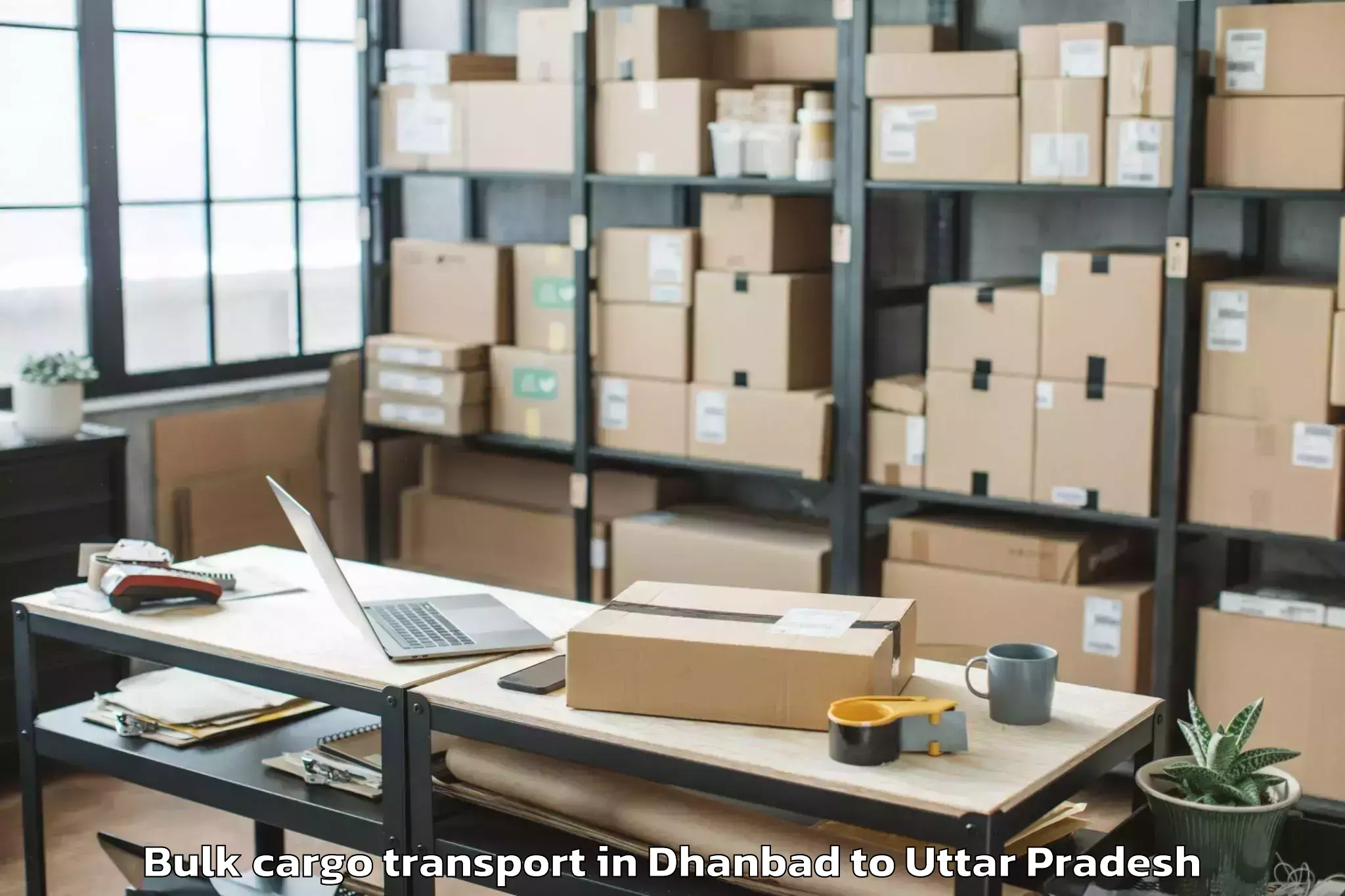 Book Dhanbad to Pharenda Bulk Cargo Transport Online